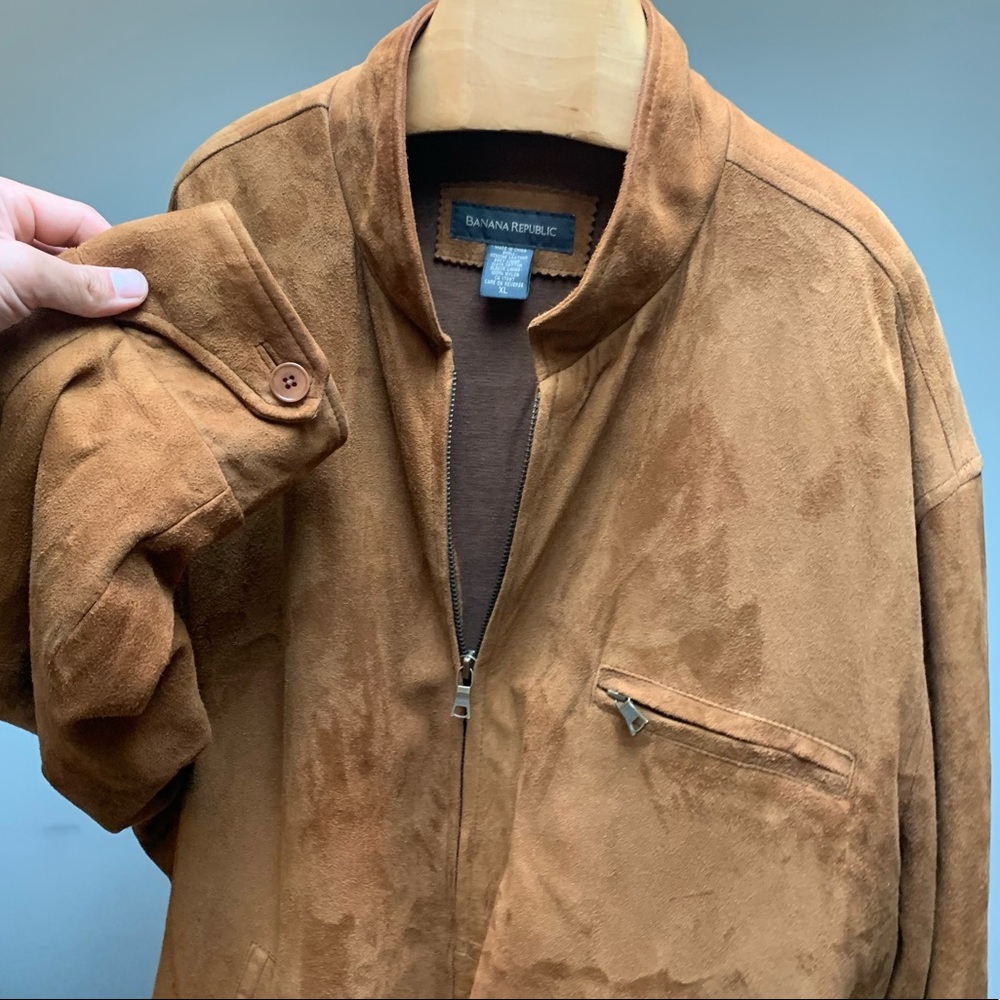 Genuine Leather Banana Republic Tan Brown Jacket | XL - Picture 9 of 16